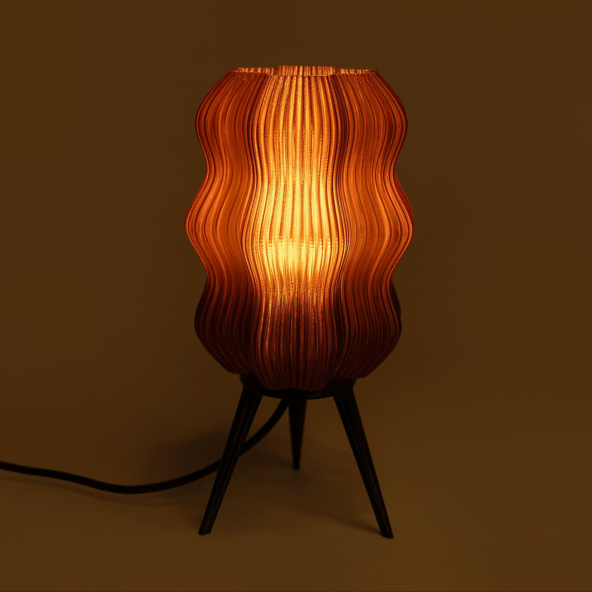 Luz amarela para quarto — Luminária Velvet Marrom Éttore