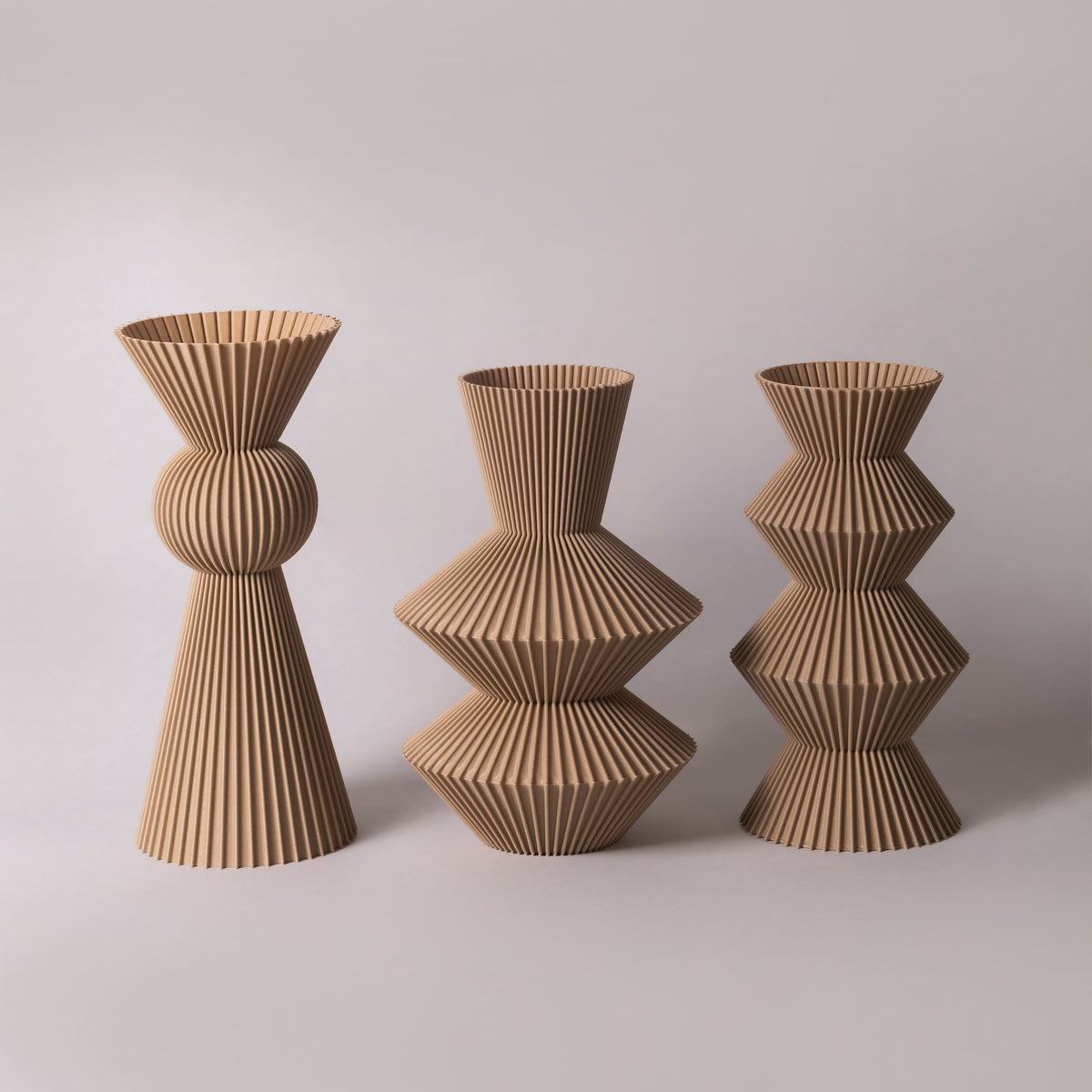 Trio Vasos Geométrico Filetados, vaso impresso em 3D da Éttore Decor — foto 1 de 4