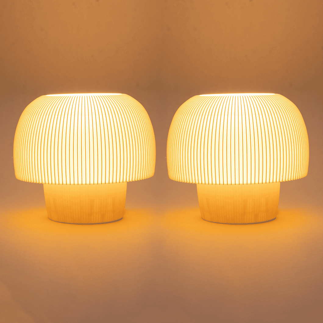 2 Cogumelos, peça impressa em 3D da Éttore Decor, o conjunto