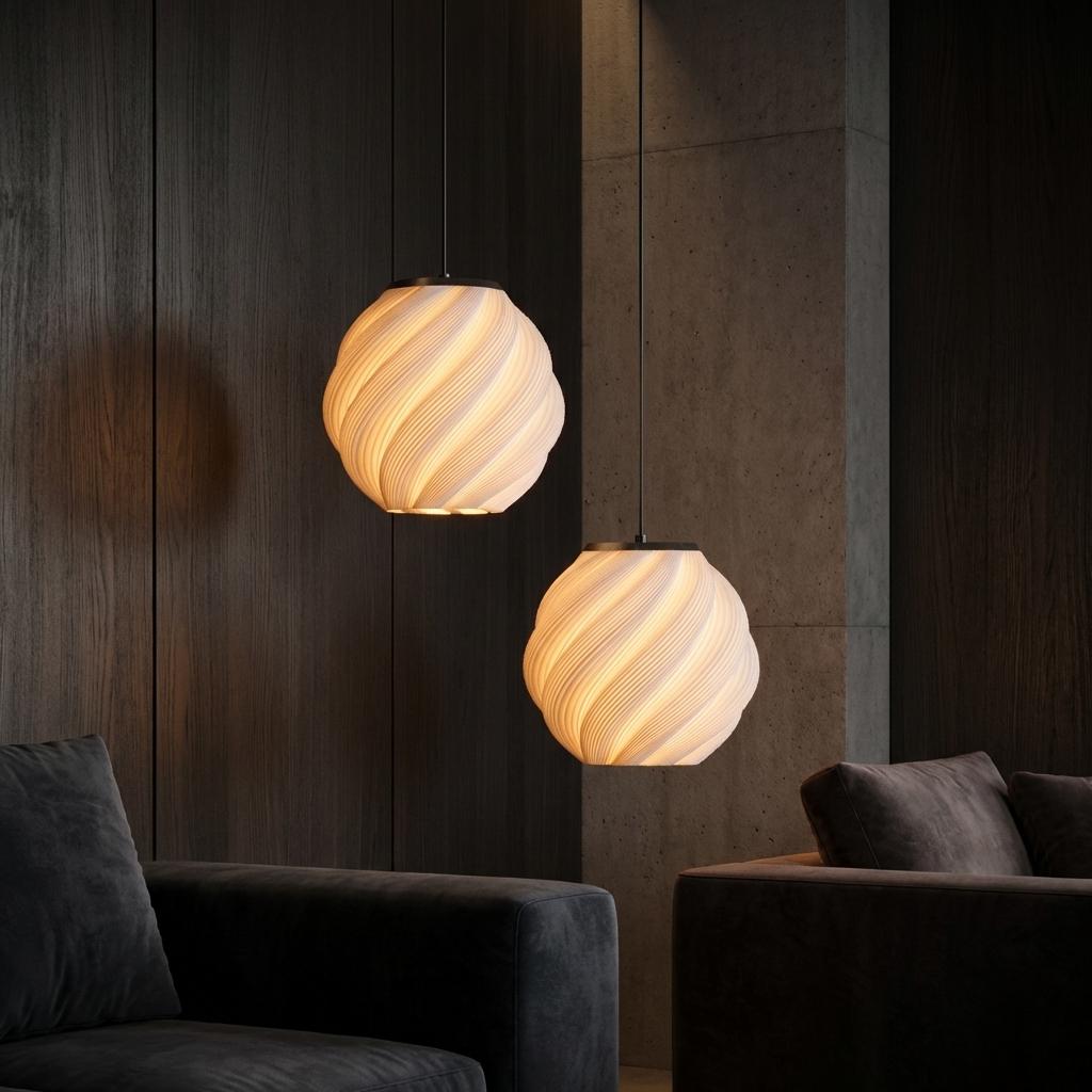 Pendente Fiora, pendente impresso em 3D da Éttore Decor, o Fiora em detalhe
