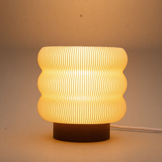 Luminária Argola Larga ( Base cor Madeira)