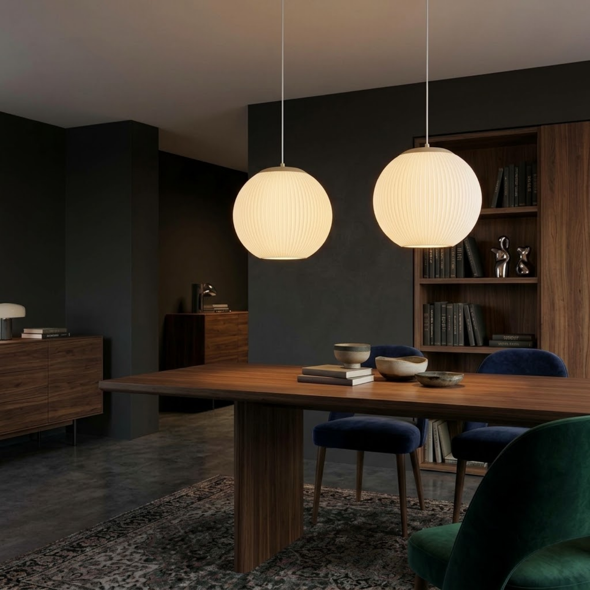 Pendente Bolla com base bege, pendente impresso em 3D da Éttore Decor, em detalhe