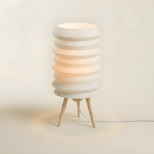 Luminária Kyoto com base bege, luminária impressa em 3D da Éttore Decor | cor: Base Bege