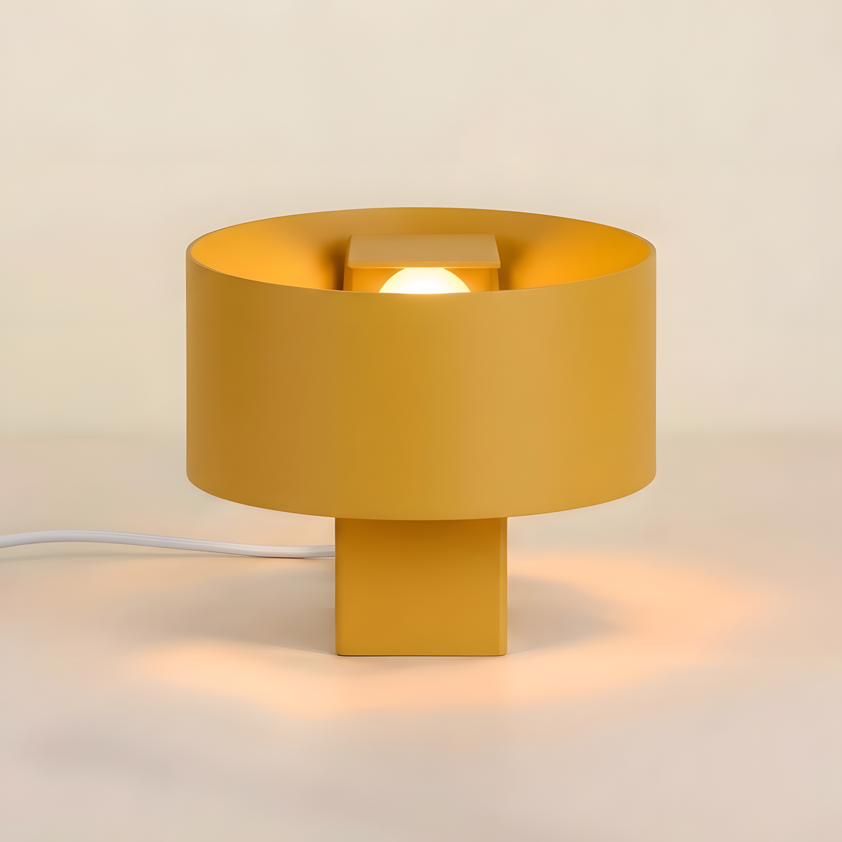Luminária Satu amarela, luminária impressa em 3D da Éttore Decor