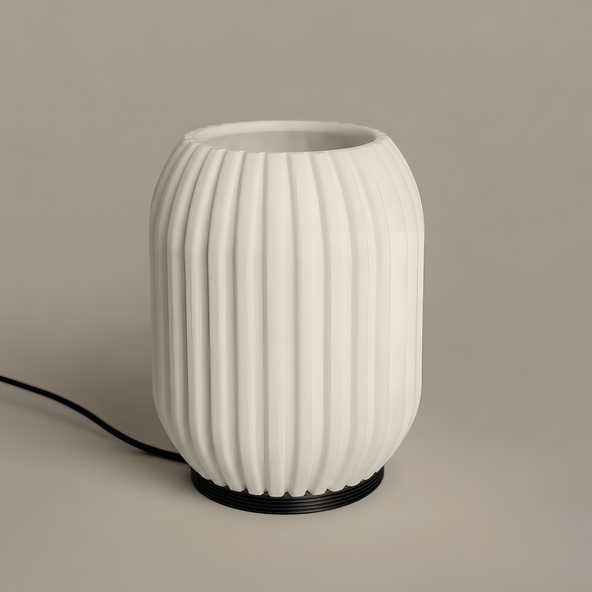 Luminária Colmeia Branca, apagada em fundo neutro