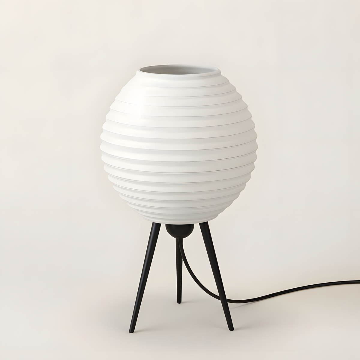 Luminária Tokyo, apagada em fundo neutro