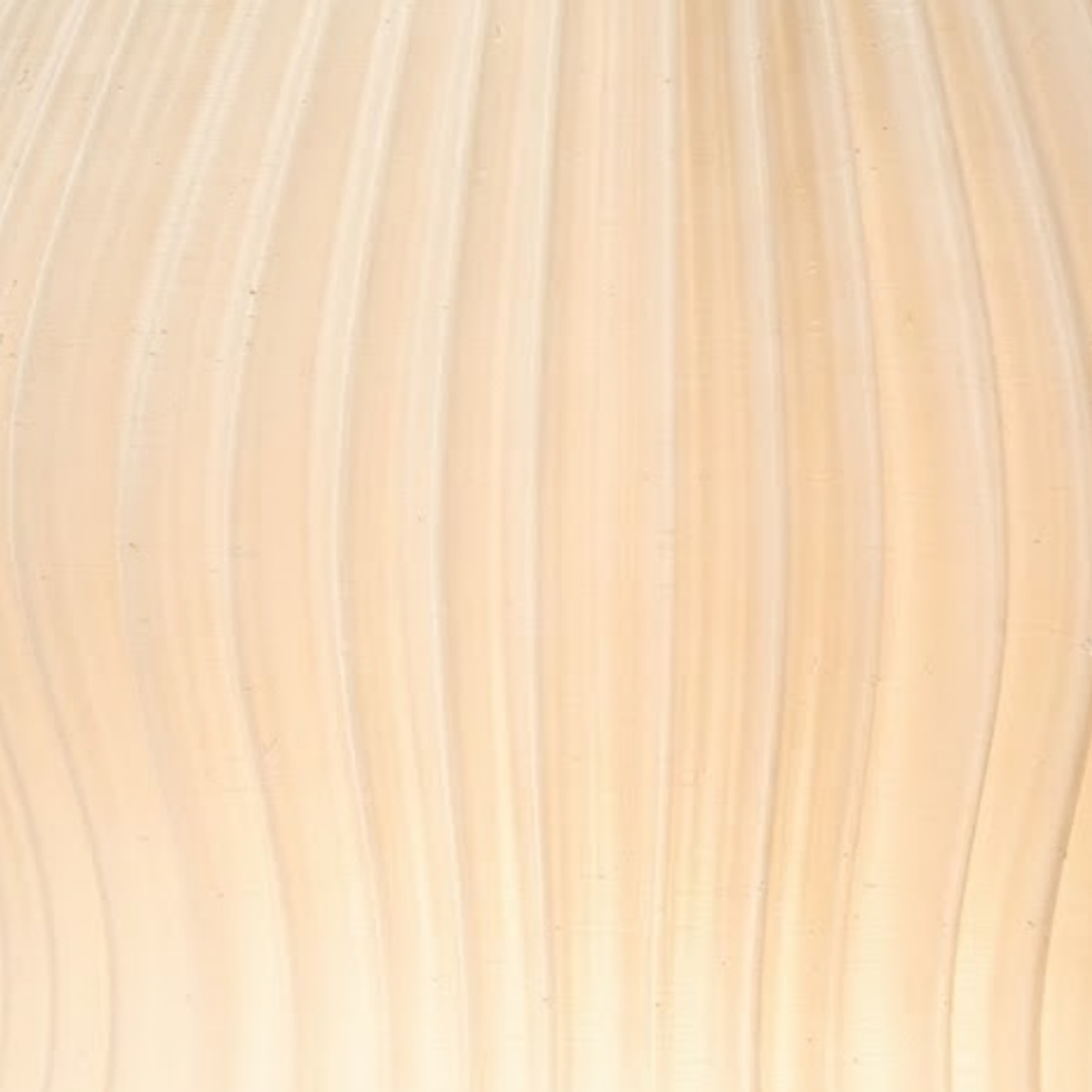 Luminária Velvet Translúcida, luminária impressa em 3D da Éttore Decor, acesa, detalhe da textura