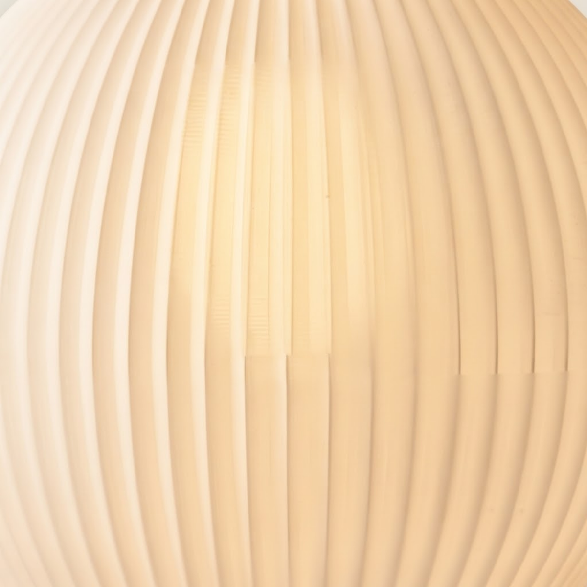 Pendente Bolla, pendente impresso em 3D da Éttore Decor, aceso, detalhe da textura